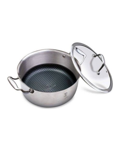 Cratita cu capac, 2.4 Litri, otel inoxidabil, Berlinger Haus, 20 cm, Silver Eternal Collection, BH 7444
