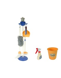 Set de curatenie pentru copii, din plastic cu 7 accesorii, LeanToys, 9414