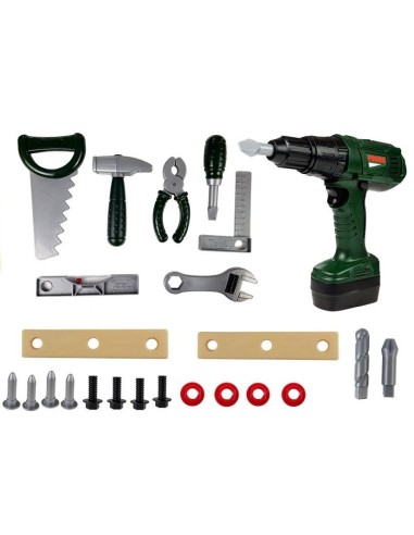 Set scule de joaca pentru copii, cu rucsac verde special, LeanToys, 4848