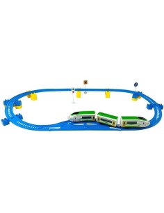 Set circuit tren cu baterii, pentru copii, LeanToys, 5151, 257 cm 2