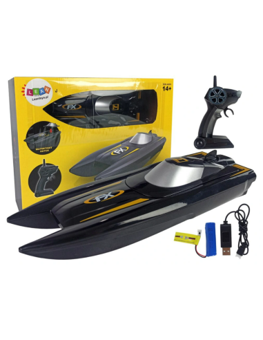 Barca RC sport cu motor si telecomanda, pentru copii, LeanToys, 9263