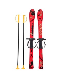 Schiuri pentru copii, Marmat, rosu, 90 cm