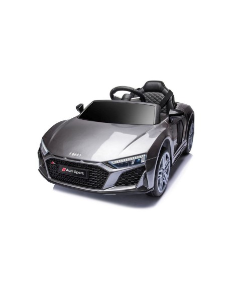 Masina electrica pentru copii, Audi R8, 2 motoare, LeanToys, 9045, gri