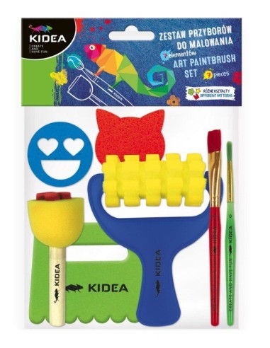 Set pentru copii, 7 accesorii pentru pictura, Kidea