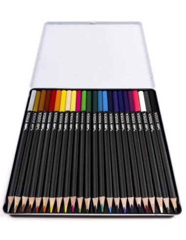 Set 24 creioane triunghiulare frumoase pentru copii, Kidea, multicolore