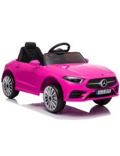 Masina electrica pentru copii, Mercedes C Class, CLS 350, 2 motoare, LeanToys, 5178, roz