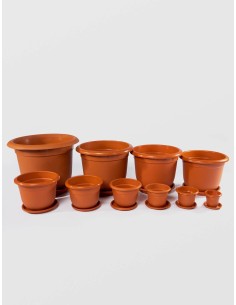 Ghiveci cu Tava STERK, 35X34 cm, Plastic Maro, nr.16