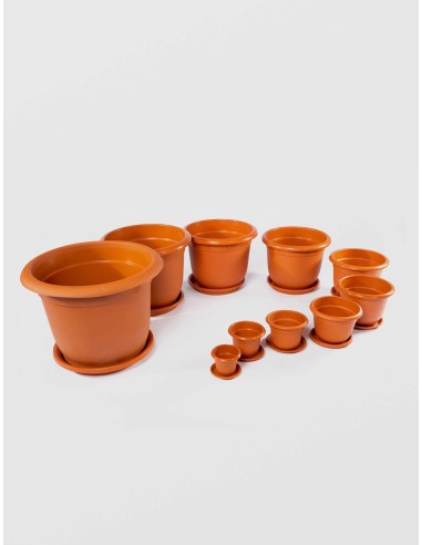 Ghiveci cu Tava STERK, 35X34 cm, Plastic Maro, nr.16