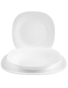 Set serviciu de masa alb, pentru 6 persoane, Bormioli Parma, 18 farfurii