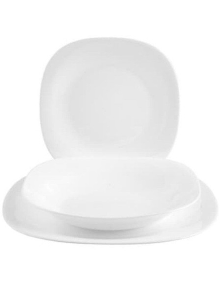 Set serviciu de masa alb, pentru 6 persoane, Bormioli Parma, 18 farfurii