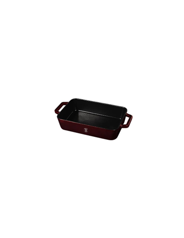 Tava pentru cuptor din fonta emailata, 30 cm, Burgundy Metallic Line, Berlinger Haus BH 6500