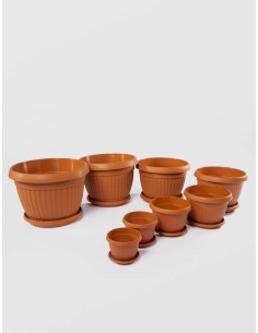 Ghiveci Bella cu Tava, STERK, 41x29 cm, Plastic Maro 2