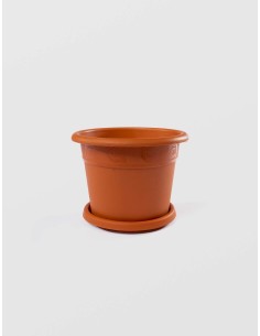 Ghiveci Model cu Tava, STERK, 30x23 cm, Plastic Maro