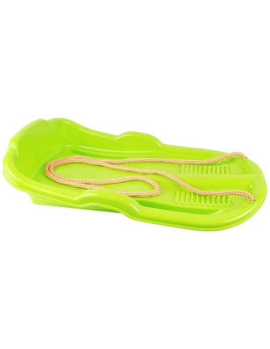 Sanie pentru copii cu franghie, din plastic verde, 62x36x11 cm, 12888