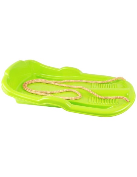 Sanie pentru copii cu franghie, din plastic verde, 62x36x11 cm, 12888