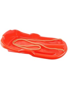 Sanie pentru copii cu franghie, din plastic rosu, 62x36x11 cm, 12885