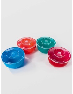 Castron cu capac, 2 Litri, din plastic, 18x11 cm, Sterk, diverse culori