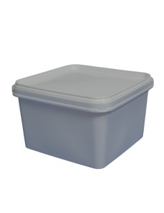 Galeata alimentara sigilabila patrata, cu capac, 3.3 litri, alb 2