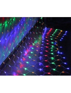 Instalatie de Craciun plasa interconectabila, perdea alb calda, 1.5 m x 1.5 m, 120 leduri, 6007WW