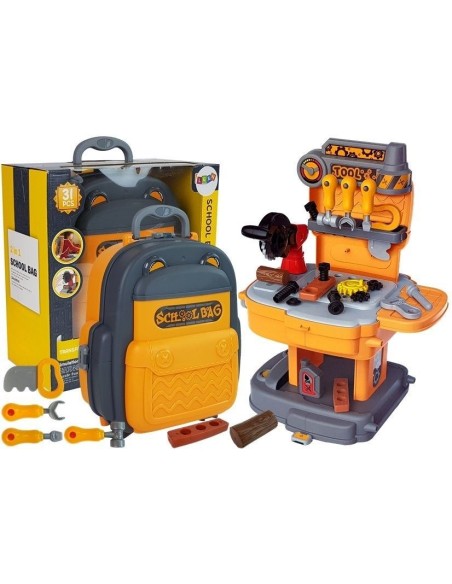 Set banc de lucru pentru copii, atelier cu unelte portabil in valiza, 8520