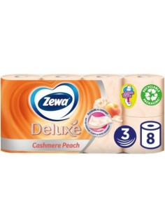 Hartie igienica, Zewa Piersica, 3 straturi, 8 role/set