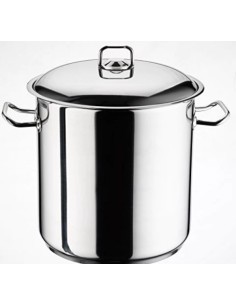 Oala inox cu capac, Arian, 21 Litri, fund dublu, 30 CM