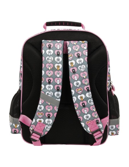 Ghiozdan ergonomic de fetite pentru scoala, Derform, 3 compartimente, model roz pisicute PL15BCF39