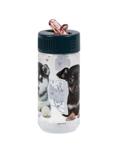 Sticla de apa pentru fete, 330 ML, Kidea catelusi BACF38