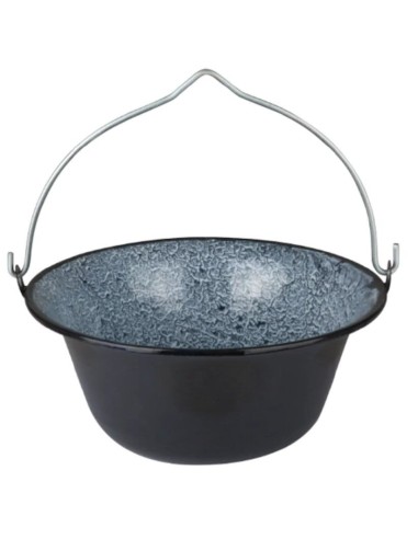 Ceaun emailat rezistent, 30 litri, negru