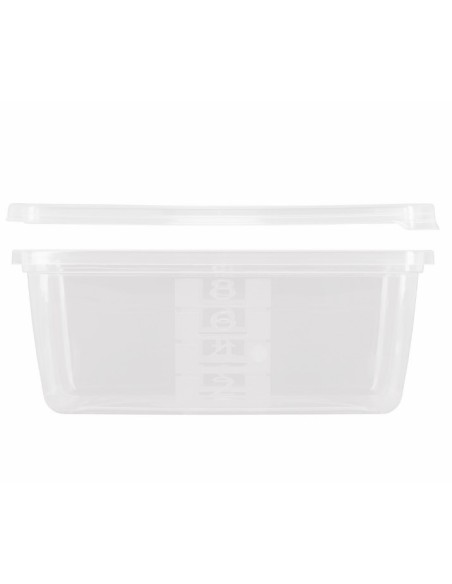 Cutie alimentara gradata, capac inclus, 800 ml, transparenta, 174x115x70 mm
