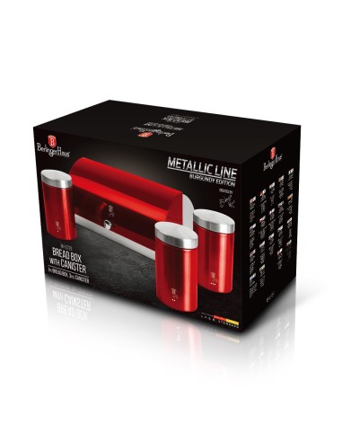 Cutie de paine si 3 recipiente, Burgundy Collection, Berlinger Haus, BH 6729