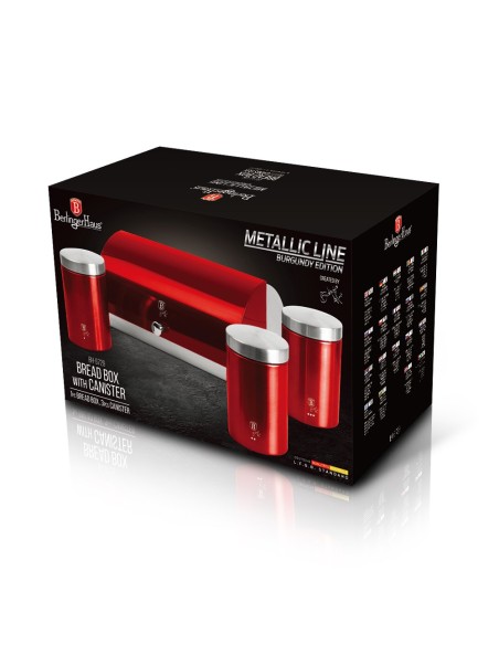 Cutie de paine si 3 recipiente, Burgundy Collection, Berlinger Haus, BH 6729