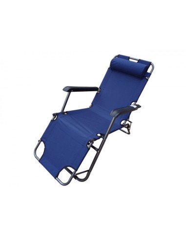Sezlong-Scaun camping panza, H015, 110 KG, structura metalica, verde