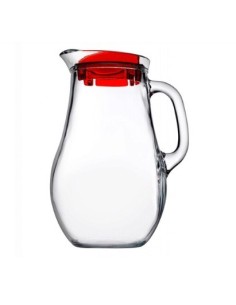 Carafa + capac din sticla pentru apa si vin, Pasabahce Bistro, 1.85 Litri, 80119