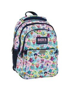 Ghiozdan pentru fetite, Backup, Poliester, Impermeabil, Multicolor, cu 3 compartimente, PLB5P01