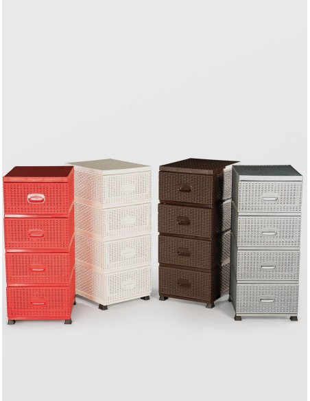 DULAP 4 SERTARE RATAN, STERK, 91X 37.5 X 46, DIVERSE CULORI