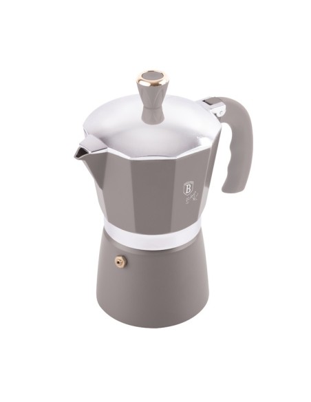 Expressor pentru aragaz, cafetiera pentru 3 persoane, BerlingerHaus, Taupe Collection, BH 8568