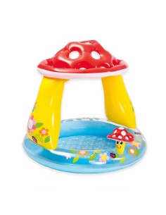 Piscina gonflabila copii, Intex baby, Ciupercuta multicolor, 45 Litri, 102 x 89 cm, 57114