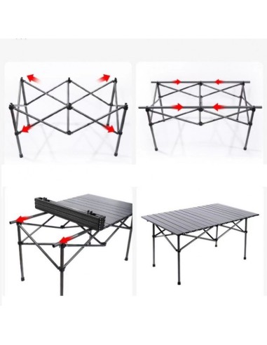 Masa pliabila pentru gradina, camping sau pescuit, tip valiza, JollyMag, SC09SZ, 95x56x50 cm