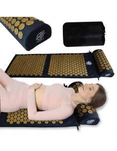 Saltea si perna, pentru masaj cu presopunctura, dureri lombare si stimularea musculaturii, 116 x 43 cm, JollyMag, MATA11