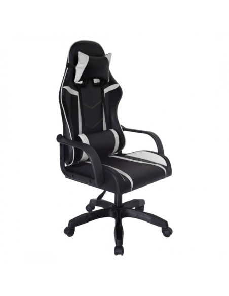 Scaun de gaming negru, cu perna lombara, max 150 kg, 64x114-124 cm, JollyMag, KO35B