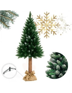 Brad artificial de Craciun, verde, Molid cu suport, acoperit cu zapada densa, 180 cm, JollyMag, CHO09