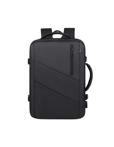 Rucsac negru de calatorie, impermeabil, bagaj de mana laptop si zboruri avioane, USB, JollyMag, PL182