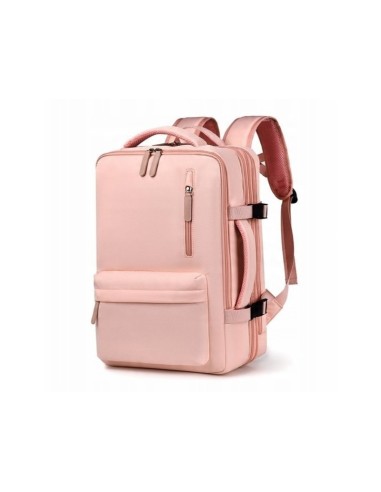 Rucsac roz de calatorie, impermeabil, bagaj de mana laptop si zboruri avioane, USB, JollyMag, PL178