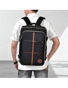 Rucsac negru de calatorie, impermeabil, bagaj de mana zboruri avioane, JollyMag, PL179 2