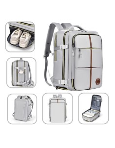 Rucsac gri de calatorie, impermeabil, bagaj de mana zboruri avioane, JollyMag, PL180