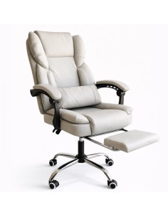 Scaun de birou crem, cu suport picioare si perna, max 150 kg, 67x118-128 cm, JollyMag, KO51K 2