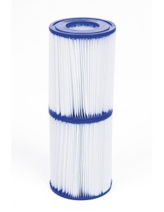 Set 2 filtre cilindric, pentru pompe de piscina cu debit intre 2006 si 3028 L/H, tip II, Bestway, BES58094