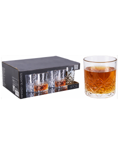 Set 6 pahare de whisky, 340 ml, sticla transparenta, JollyMag, AMS01219