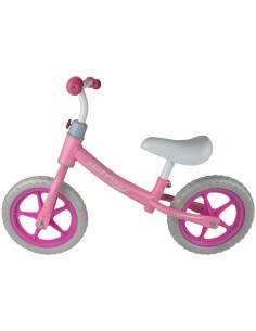 Bicicleta de echilibru pentru copii, fara pedale, roti EVA 12", roz cu alb de fetite, JollyMag, 109977 2